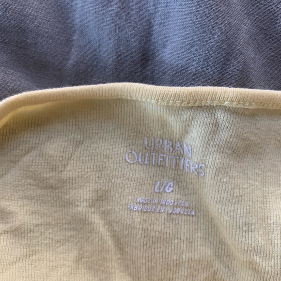 Urban Outfitters Butter Yellow Lettuce Edge Crop Tank - Picture 4 of 4